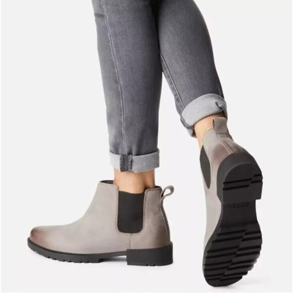 Sorel Emelie Waterproof Chelsea Ankle Boots Booties 1951201-052 Gray Size 5.5 - Picture 10 of 10